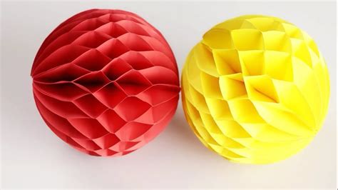 Paper Crafts Create A Paper Honeycomb Ball Diy 2020 Youtube