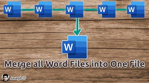 Merge Multiple Microsoft Word Files Into One Document Youtube