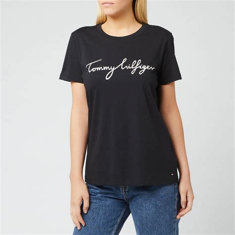Tommy Hilfiger Women S Heritage Crewneck Graphic T Shirt Masters Black