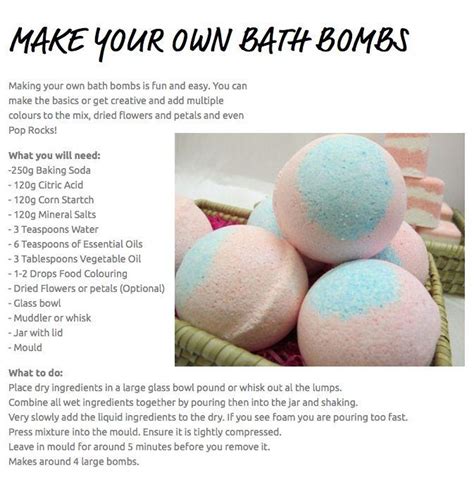 Make Your Own Bath Bomb Musely