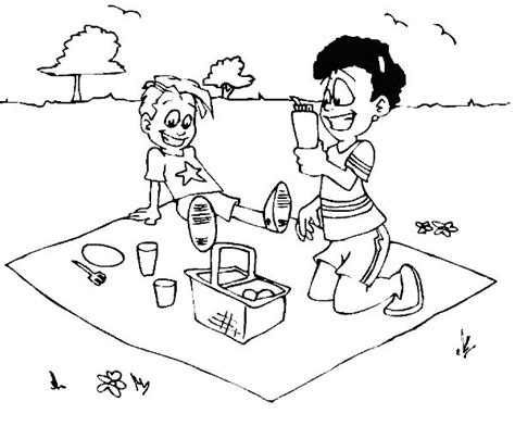 We are always adding new ones, so make sure to come back and check us out or make a suggestion. My Stomach is Full at Family Picnic Coloring Pages - NetArt