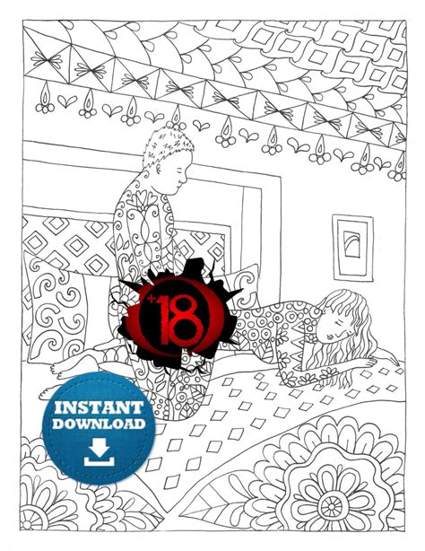 Instant Download Sex Positions Coloring Page Naughty Adult Etsy