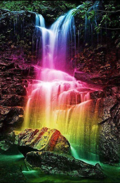 Rainbow Waterfall Landscape Diy 5d Diamond Painting Cross Stitch