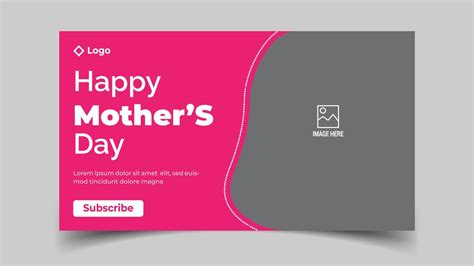 Happy Mother S Day Youtube Thumbnail Design 18730943 Vector Art At Vecteezy