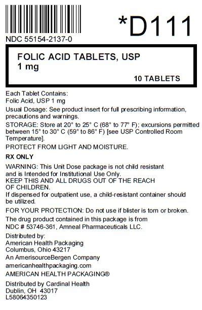 Folic Acid Package Insert