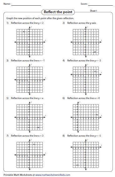 4th Grade Math Reflection Worksheets Geometry Worksheets