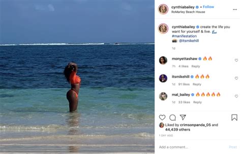 Mike Does Your Body Good Cynthia Bailey Flaunts Her Cakes In Peachy