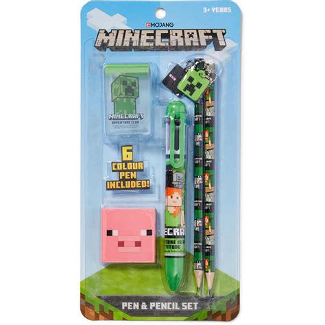 Minecraft Pen And Pencil Set Big W