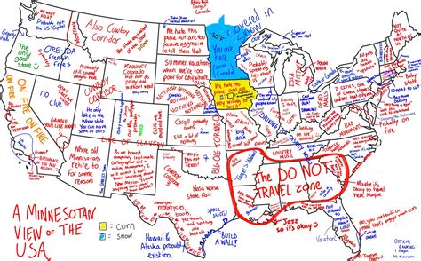 The U.S.A. According To Minnesota : MapPorn