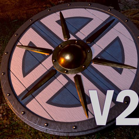 Artstation Viking Shield V2 3d Model
