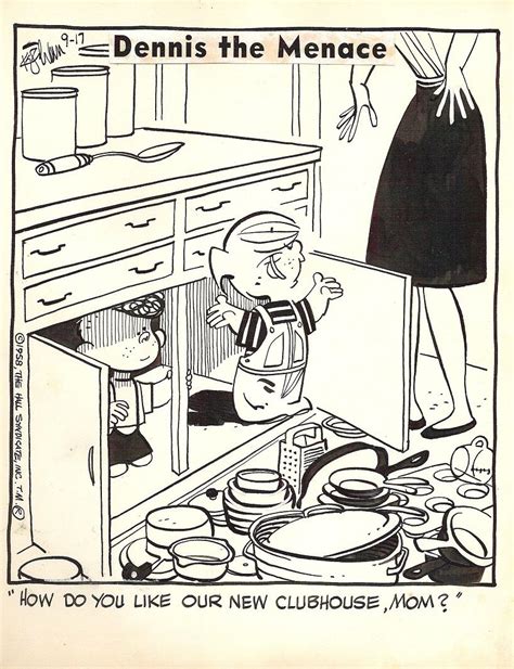 Dennis The Menace Daily 1958 In Dan Formans Ketcham Hank Comic Art