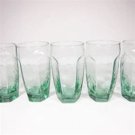 Vintage Libbey Chivalry Glasses Set Of 6 Retro 12 Ounces Green Etsy Libbey Vintage