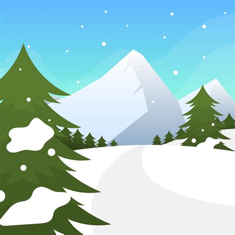 Flat Winter Forest Vector Illustration 266086 Vector Art At Vecteezy