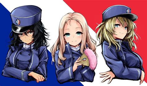 Andou Oshida And Marie Girls Und Panzer Drawn By Harino Danbooru