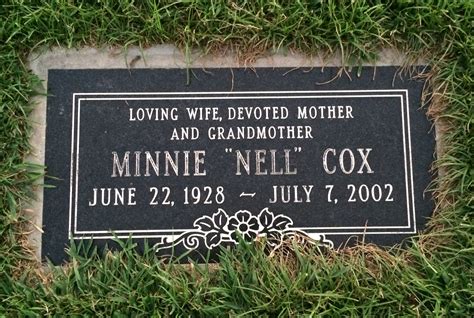 Minnie Nell Noble Cox 1928 2002 Find A Grave Memorial