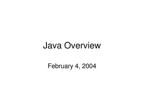 Ppt Java Overview Powerpoint Presentation Free Download Id4447171