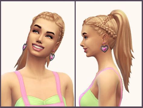 Front Braids And Ponytail At Birksches Sims Blog Sims 4 Updates