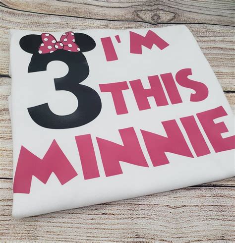 Minnie Mouse Birthday Shirt 3rd Birthday Minnie Mouse Party Etsy