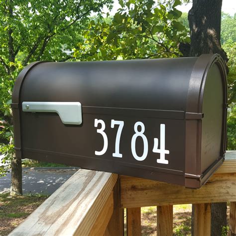 Simple secure the mailbox to a hard surface and build your stone column over the exterior of the mailbox. Mailbox numbers and decals made to fit your mailbox perfectly