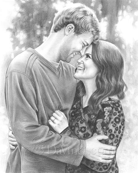 Original Drawing Portraits Of Couples By Pencil Original Drawing Love