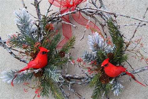 Christmas Cardinal Wreath Holiday Wreath Iced Apple