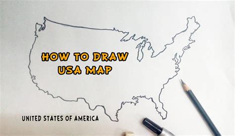 How To Draw United States Of America Usa Map Usa Map United States