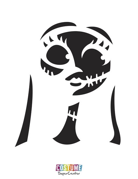 Nightmare Before Christmas Sally Pumpkin Stencil Pumpkin Pattern