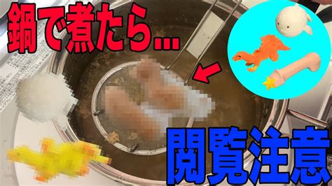 【閲覧注意】水で大きくなるおもちゃ鍋で煮たらすぐ大きくなるんじゃない？！w Youtube