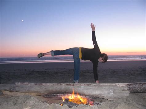 beach yoga near cannon beach or beach yoga cannon beach celestial sunset body outdoor