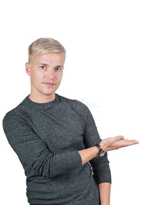 Young Handsome Guy Holding Something Stock Image Image Of Handsome