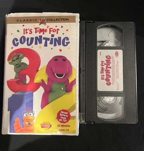 Its Time For Counting Barney And Friends Canadian Clamshell Vhs Tape