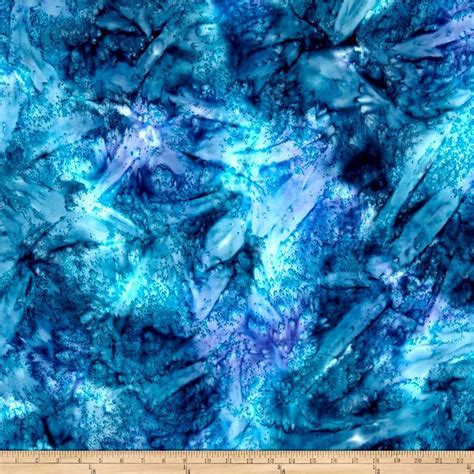 Rayon Challis Batik Texture Bluepurpleturquoise From Fabricdotcom