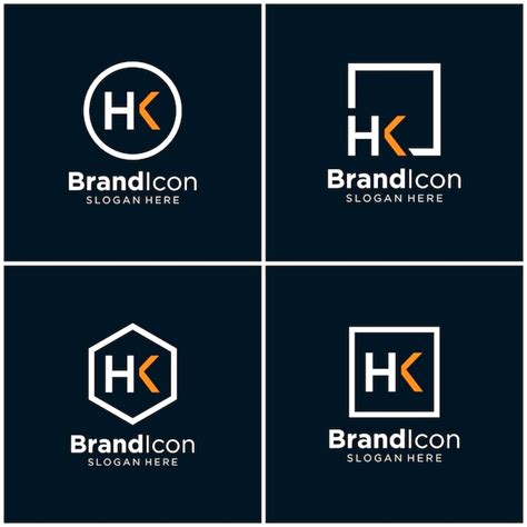 Premium Vector Letter Hk Logo Design