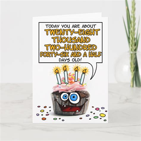 Happy Birthday Cupcake 77 Years Old Card Zazzle