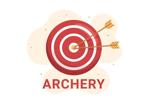 Premium Vector Archery Sport With Bow And Arrow Pointing At Target
