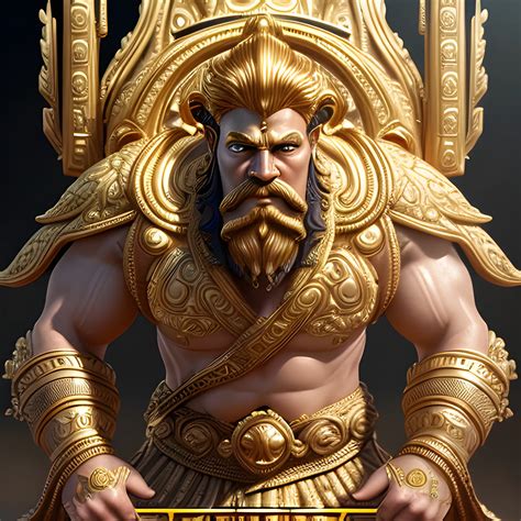 God Of Gold Midas Strongman 8k High Resolution High Quality
