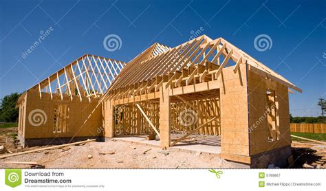 New Home Construction Stock Image Image Of Private Wood 5769667