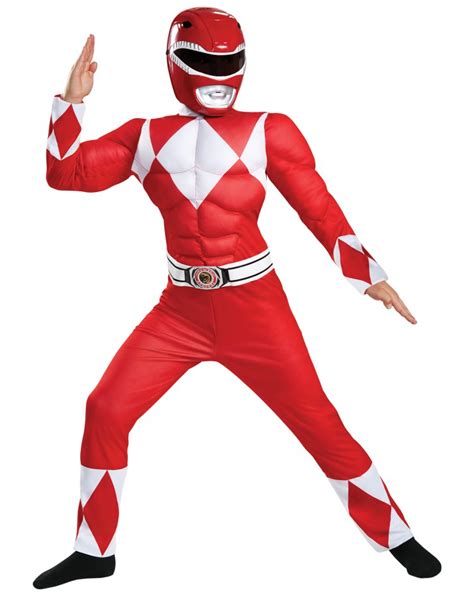 Red Ranger Muscle Power Rangers Costume