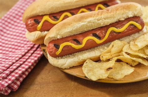 Two Hot Dogs In Buns With Potato Chips Stockfreedom Premium Stock