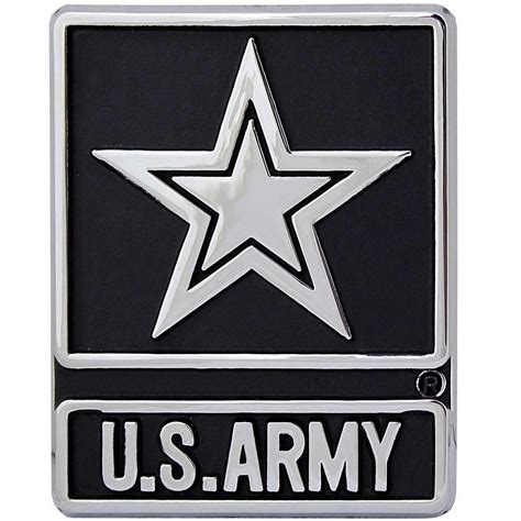Us Army Chrome Metal Auto Emblem Army Military Republic
