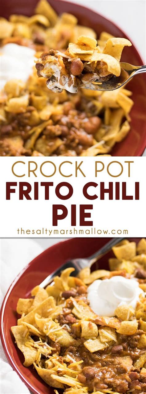 Crockpot Chili Frito Pie The Salty Marshmallow Recipe Crockpot