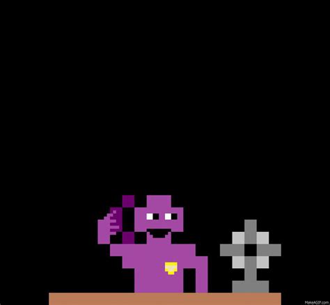 Simple Animated Purple Guy Calling 