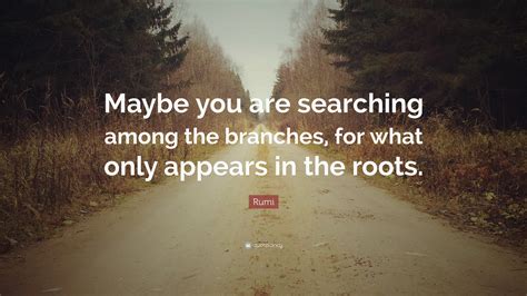 Rumi Quote “maybe You Are Searching Among The Branches For What Only