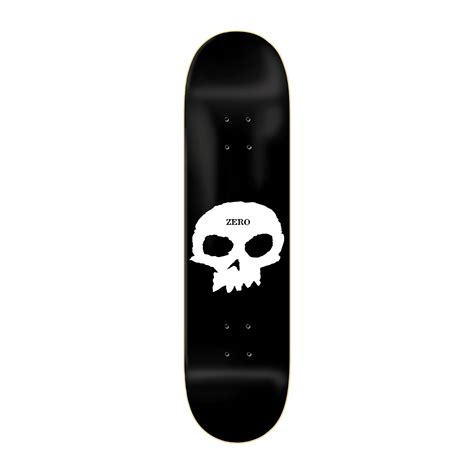 Zero Single Skull Skateboard Deck Blackwhite Boardworld Store