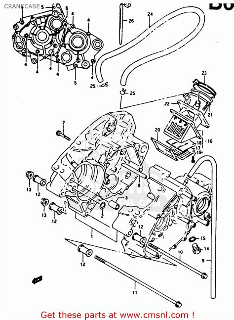 Do not reuse the stem seals. Suzuki RG125FU 1992 (N) (E02 E04) CRANKCASE - buy original ...