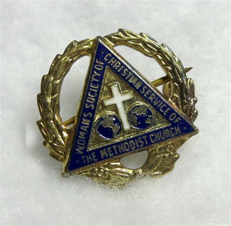 Methodist Memorabilia Church Lapel Pin Methodist Cross Jewelry