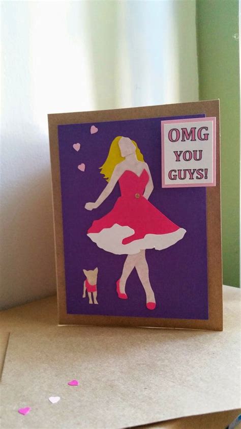 Legally Blonde The Musical Themed Handmade Greeting Card Blank Inside For Own Message Birthday