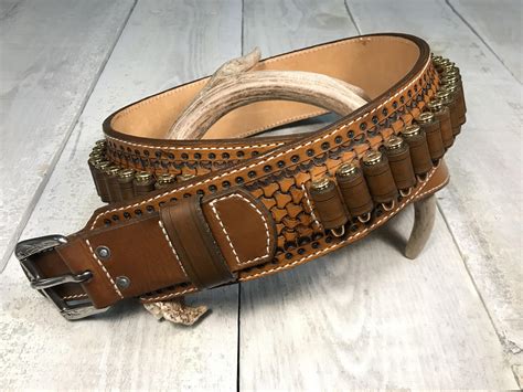 Leather Cartridge Belt Cowboy Western