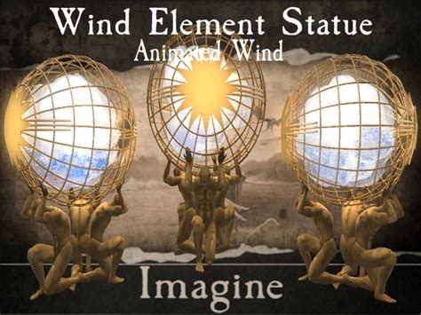 Second Life Marketplace I Wind Element Statue Gold