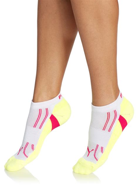 puma ankle socks 3 pack in white lyst
